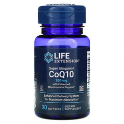 Life Extension Super Ubiquinol CoQ10 with Enhanced Mitochondrial Support - 100mg  - 30 softgels