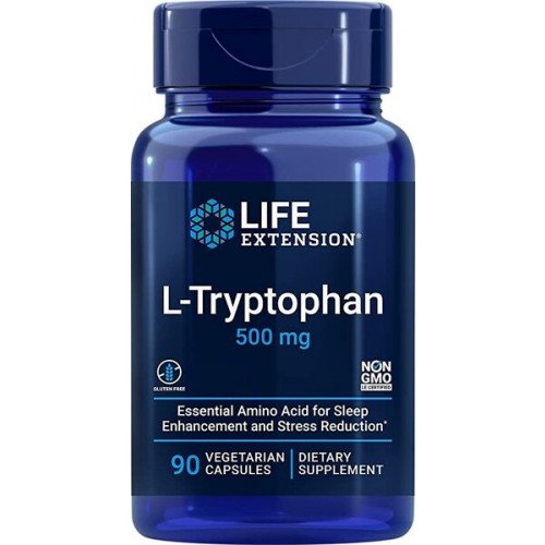 Life Extension L-Tryptophan, 500mg  - 90 vcaps