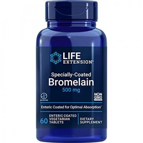 Life Extension Specially-Coated Bromelain, 500mg  - 60 enteric coated vegetarian tabs