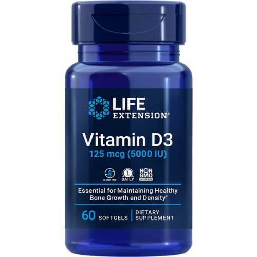 Life Extension Vitamin D3, 5000IU  - 60 softgels