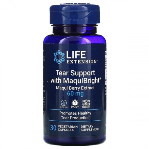 Life Extension Tear Support with MaquiBright (Maqui Berry Extract), 60mg  - 30 vcaps