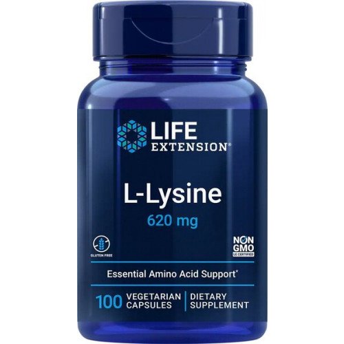 Life Extension L-Lysine, 620mg  - 100 vcaps