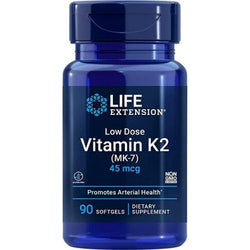 Life Extension Low Dose Vitamin K2 (MK-7), 45mcg  - 90 softgels