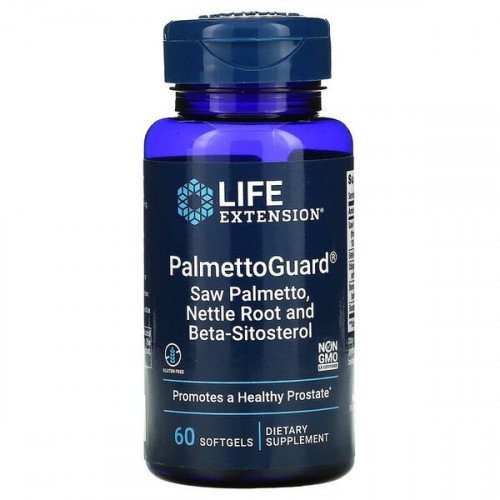 Life Extension PalmettoGuard Saw Palmetto/Nettle Root with Beta-Sitosterol  - 60 softgels