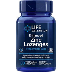 Life Extension Enhanced Zinc Lozenges - Peppermint  - 30 vegetarian lozenges