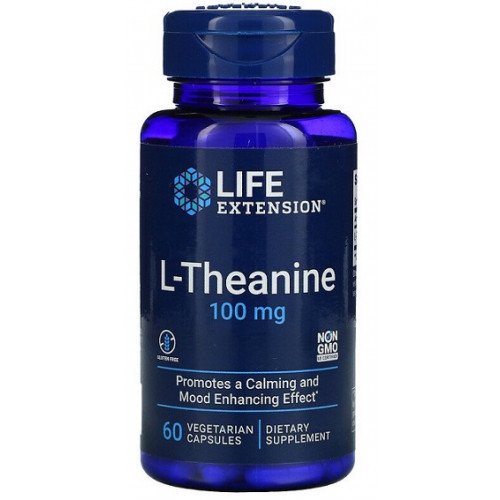 Life Extension L-Theanine, 100mg  - 60 vcaps