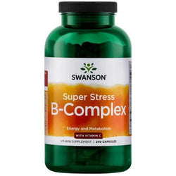 Swanson Super Stress B-Complex with Vitamin C - Super Stress B-Complex with Vitamin C  - 240 caps