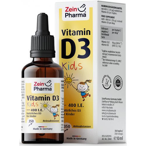 Zein Pharma Vitamin D3 Drops For Kids, 400IU  - 10 ml.