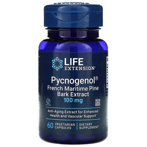 Life Extension Pycnogenol French Maritime Pine Bark Extract, 100mg  - 60 vcaps