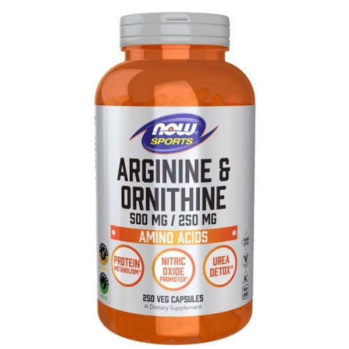 NOW Foods Arginine & Ornithine - Arginine & Ornithine  - 250 vcaps