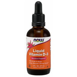 NOW Foods Vitamin D-3 Liquid - 400 IU  - 59 ml.