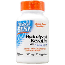 Doctor's Best Hydrolyzed Keratin, 500mg  - 60 vcaps