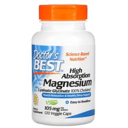 Doctor's Best High Absorption Magnesium - 105mg  - 120 vcaps