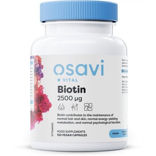 Osavi Biotin - 2500mcg  - 120 vegan caps (expires: 2025/01/31)