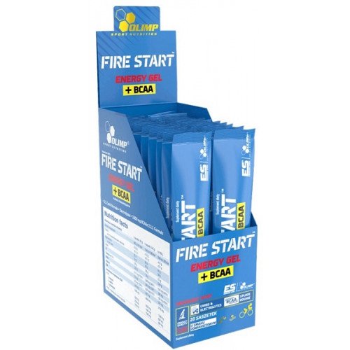 Olimp Nutrition Fire Start Energy Gel + BCAA, Orange  - 20 sachets