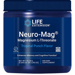 Life Extension Neuro-Mag Magnesium L-Threonate, Tropical Punch  - 93 grams