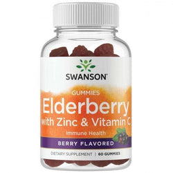 Swanson Elderberry Gummies with Zinc & Vitamin C, Berry  - 60 gummies