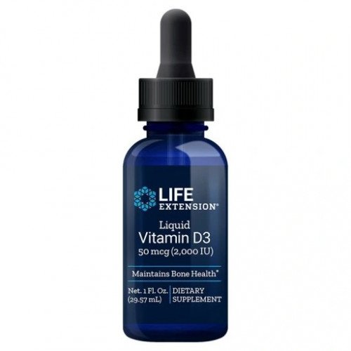 Life Extension Liquid Vitamin D3 - 50mcg  - 29 ml.