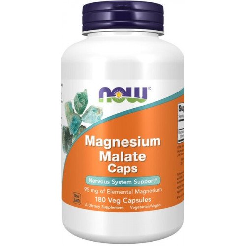 NOW Foods Magnesium Malate Caps  - 180 vcaps