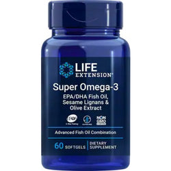 Life Extension Super Omega-3 EPA/DHA with Sesame Lignans & Olive Extract  - 60 softgels