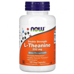 NOW Foods Double Strength L-Theanine - 200mg  - 120 vcaps