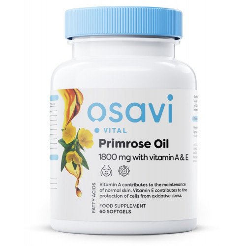 Osavi Primrose Oil with Vitamin A & E - 1800mg  - 60 softgels