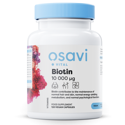 Osavi Biotin - 10mg Extra Strength  - 120 vegan caps (expires: 2025/01/31)