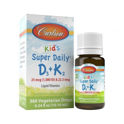 Carlson Labs Kid's Super Daily D3 + K2  - 10 ml.