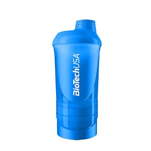 BioTechUSA Accessories Wave+ Shaker - Blue  - 600 ml. (+ 200 ml.+ 150 ml.)