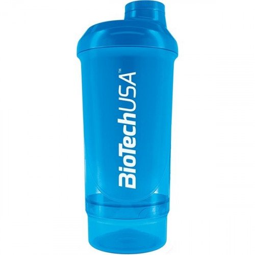 BioTechUSA Accessories Wave+ Shaker - Blue  - 500 ml. (+ 150 ml.)