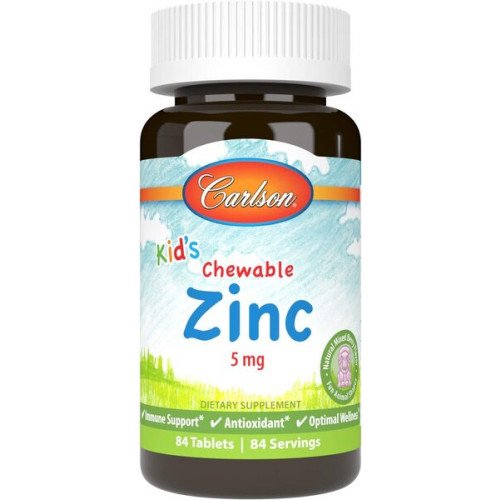 Carlson Labs Kid's Chewable Zinc, Natural Mixed Berry  - 84 tablets