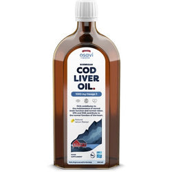 Osavi Norwegian Cod Liver Oil - 1000mg Omega 3 (Lemon)  - 500 ml.