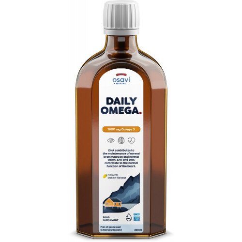 Osavi Daily Omega - 1600mg Omega 3 (Natural Lemon)  - 250 ml.