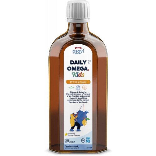 Osavi Daily Omega Kids, 800mg Omega 3 (Natural Lemon)  - 250 ml.