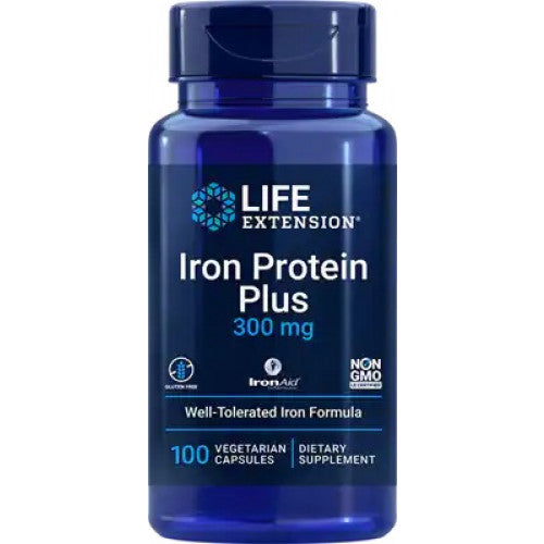 Life Extension Iron Protein Plus, 300mg  - 100 vcaps