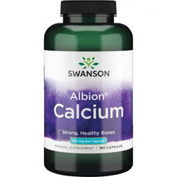 Swanson Albion Calcium, 180mg  - 180 caps