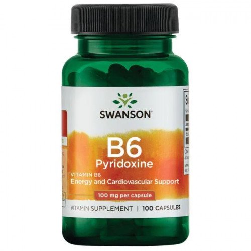 Swanson B6 Pyridoxine, 100mg  - 100 caps