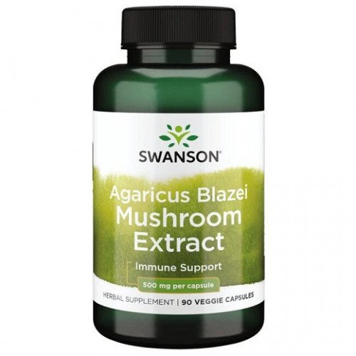 Swanson Agaricus Blazei Mushroom Extract, 500mg  - 90 vcaps