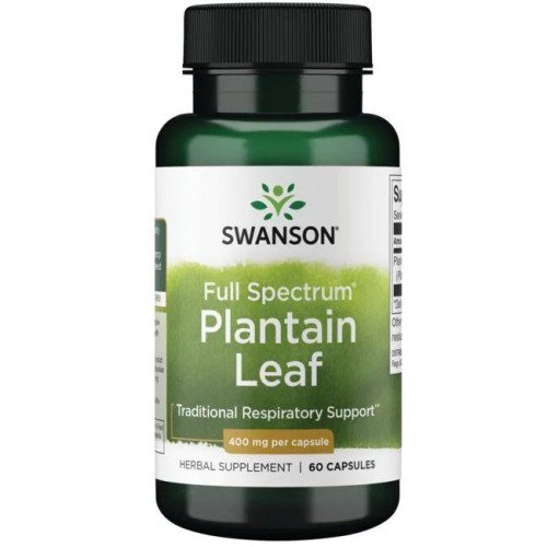 Swanson Full Spectrum Plantain Leaf, 400mg  - 60 caps