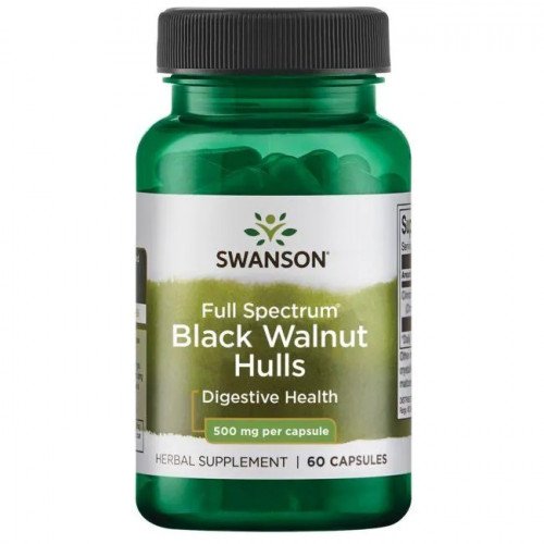 Swanson Full Spectrum Black Walnut Hulls, 500mg  - 60 caps