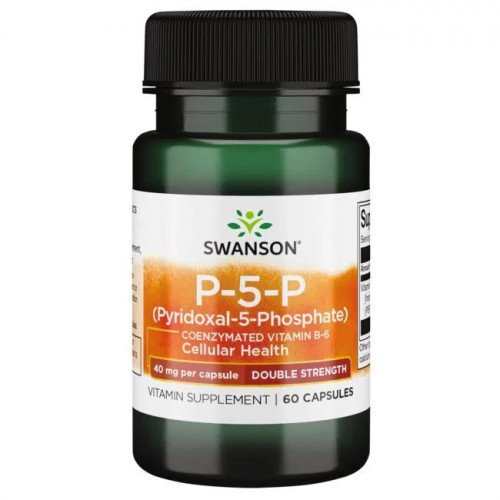 Swanson P-5-P (Pyridoxal-5-Phosphate) Coenzymated Vitamin B6 - 40mg  - 60 caps