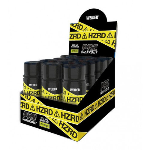 Weider HZRD Pre Workout Shot, Citrus  - 12 x 60 ml.