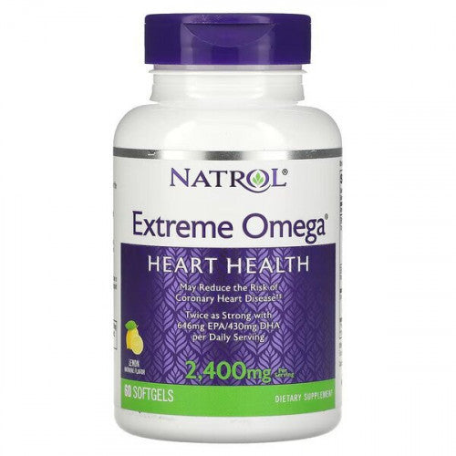 Natrol Extreme Omega, 2400mg (Lemon)  - 60 softgels