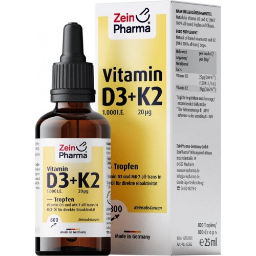 Zein Pharma Vitamin D3 + K2  - 25 ml.