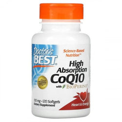 Doctor's Best High Absorption CoQ10 with BioPerine - 100mg  - 120 softgels