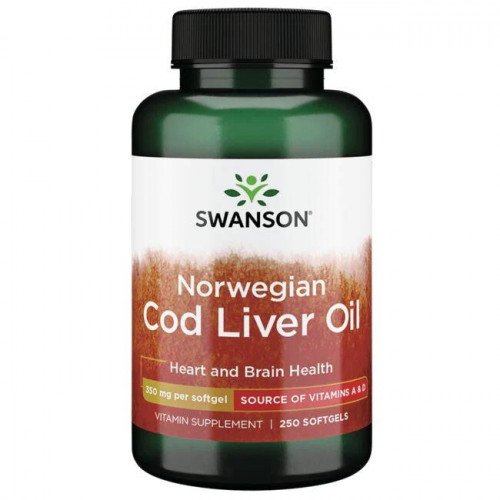 Swanson Cod Liver Oil - 350mg  - 250 softgels