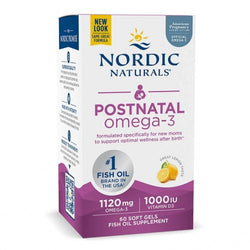 Nordic Naturals Postnatal Omega-3, 1120mg Lemon  - 60 softgels