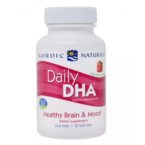 Nordic Naturals Daily DHA, Strawberry  - 30 softgels