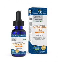 Nordic Naturals Plant-Based Vitamin D3 Liquid, 1000 IU Apple  - 30 ml.