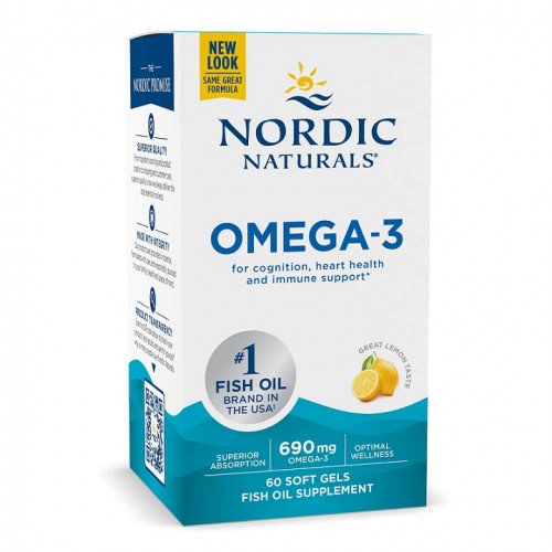 Nordic Naturals Omega-3 - 690mg Lemon  - 60 softgels